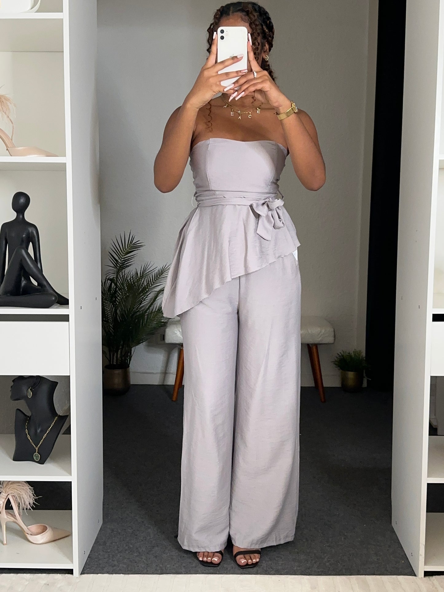 Bustier Ceinturé & Pantalon Large