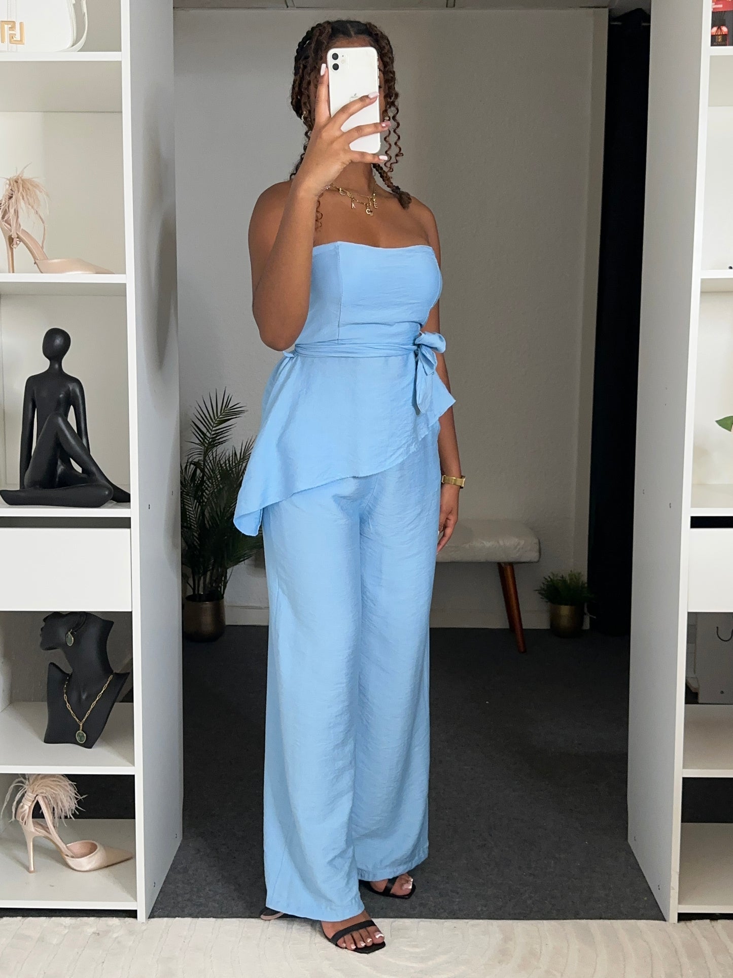 Bustier Ceinturé & Pantalon Large