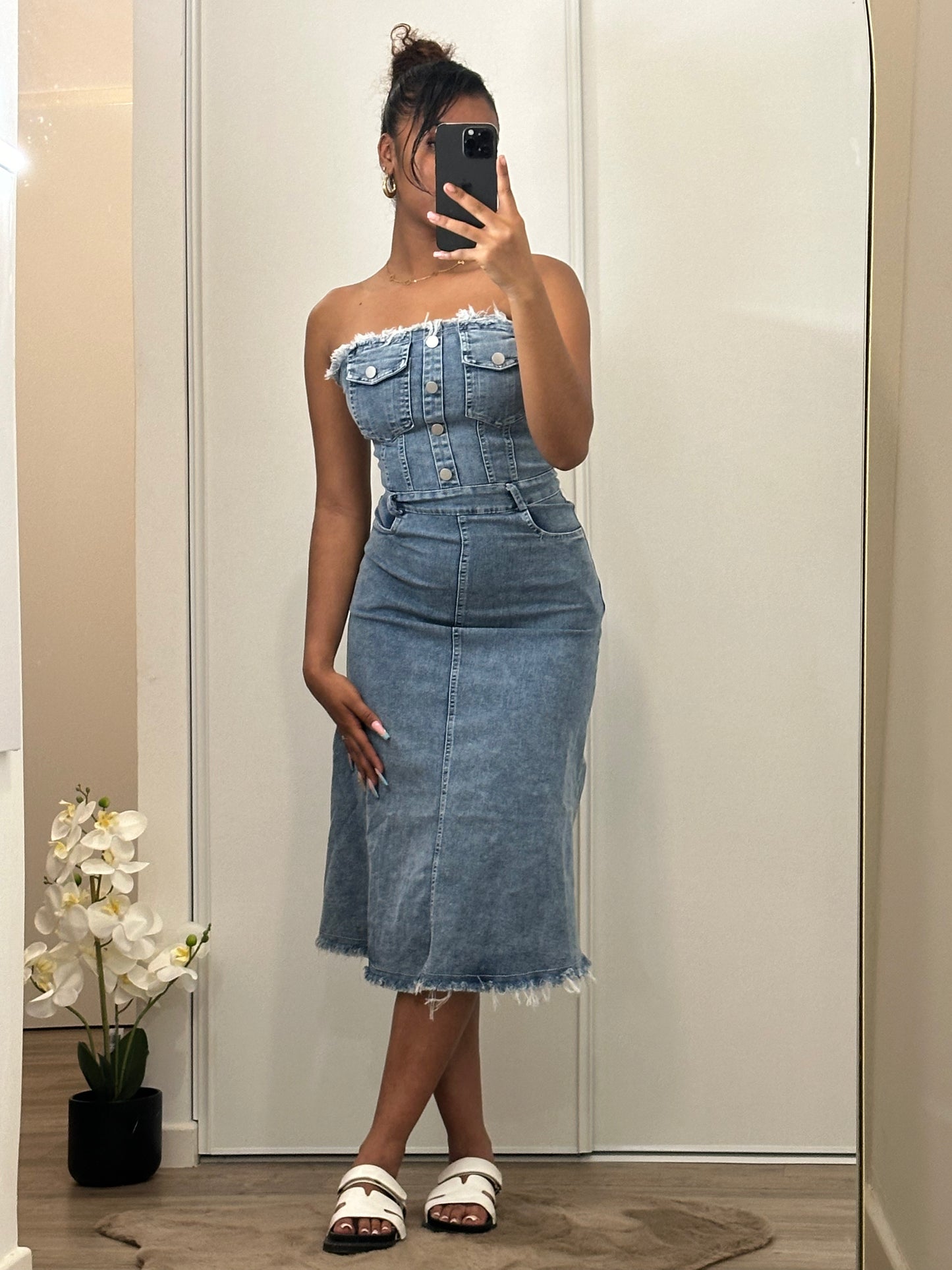 Robe - Jean Bustier Mi-Courte