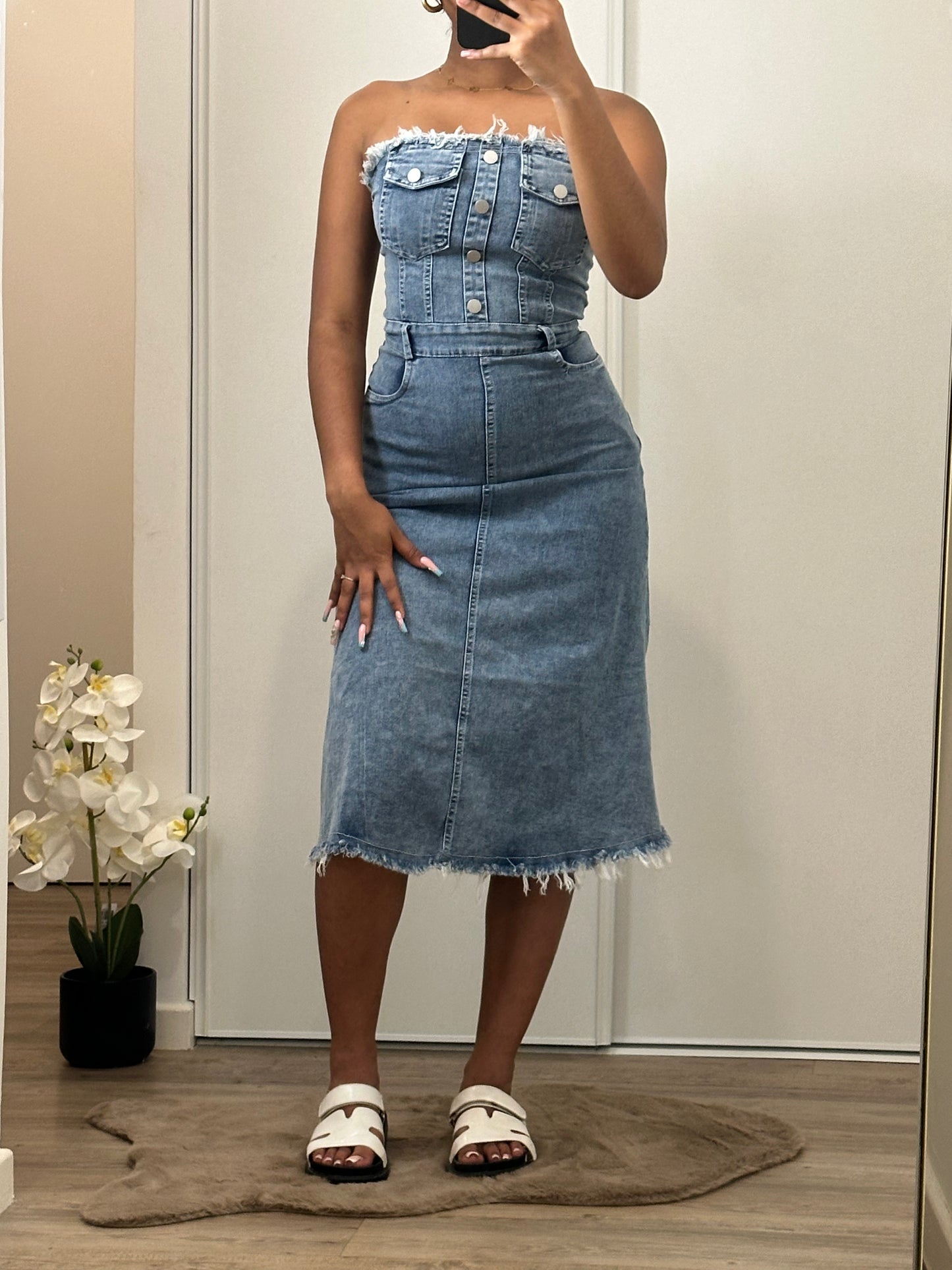Robe - Jean Bustier Mi-Courte