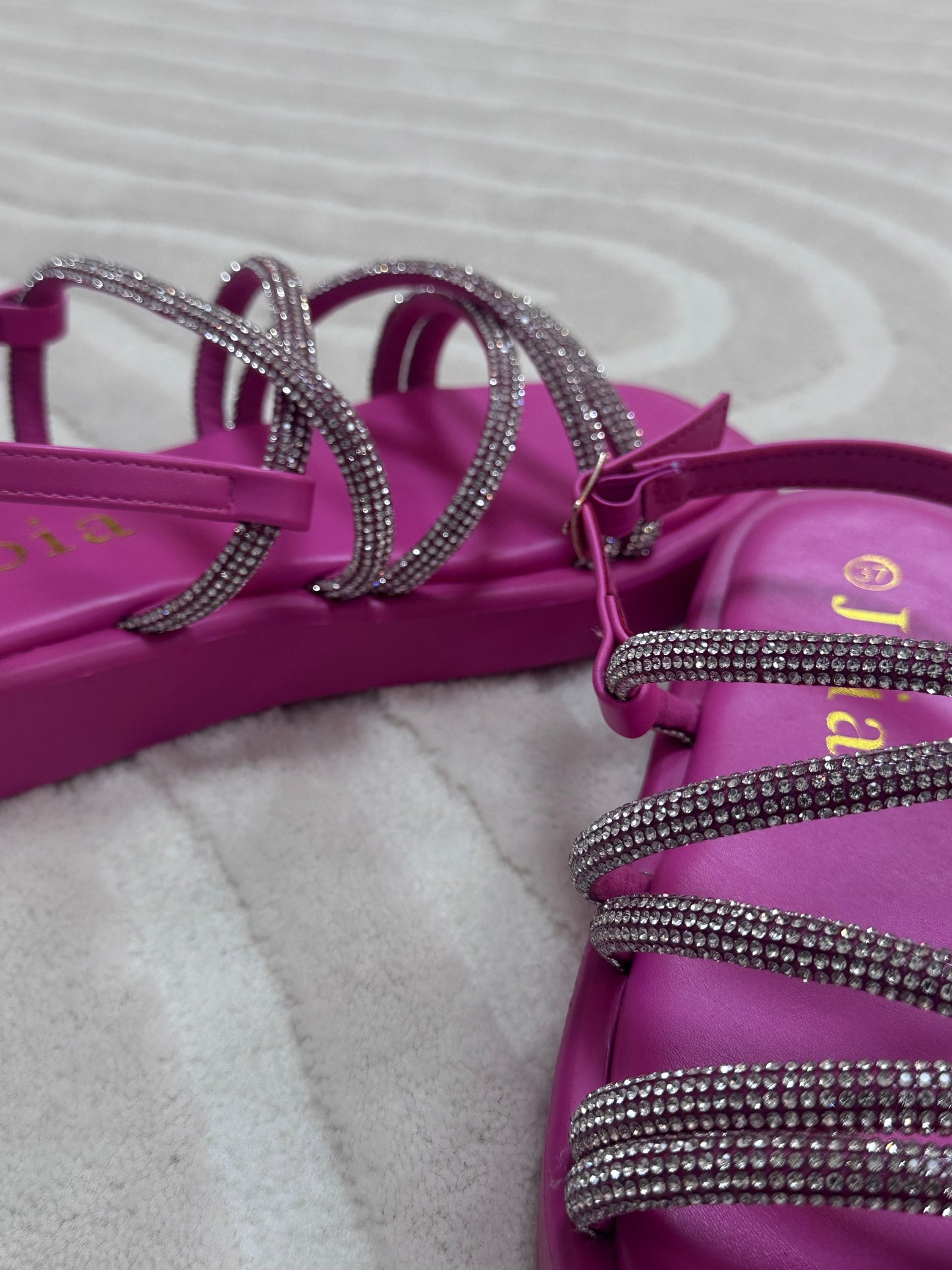 Sandale Rose à Strass