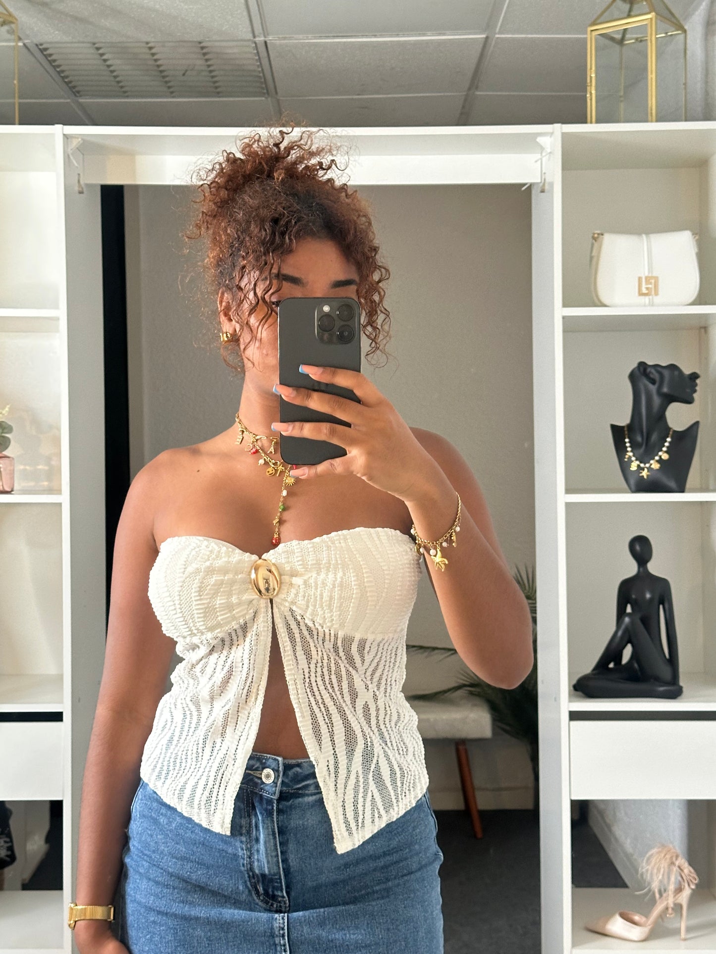 Haut - Bustier avec Détail doré