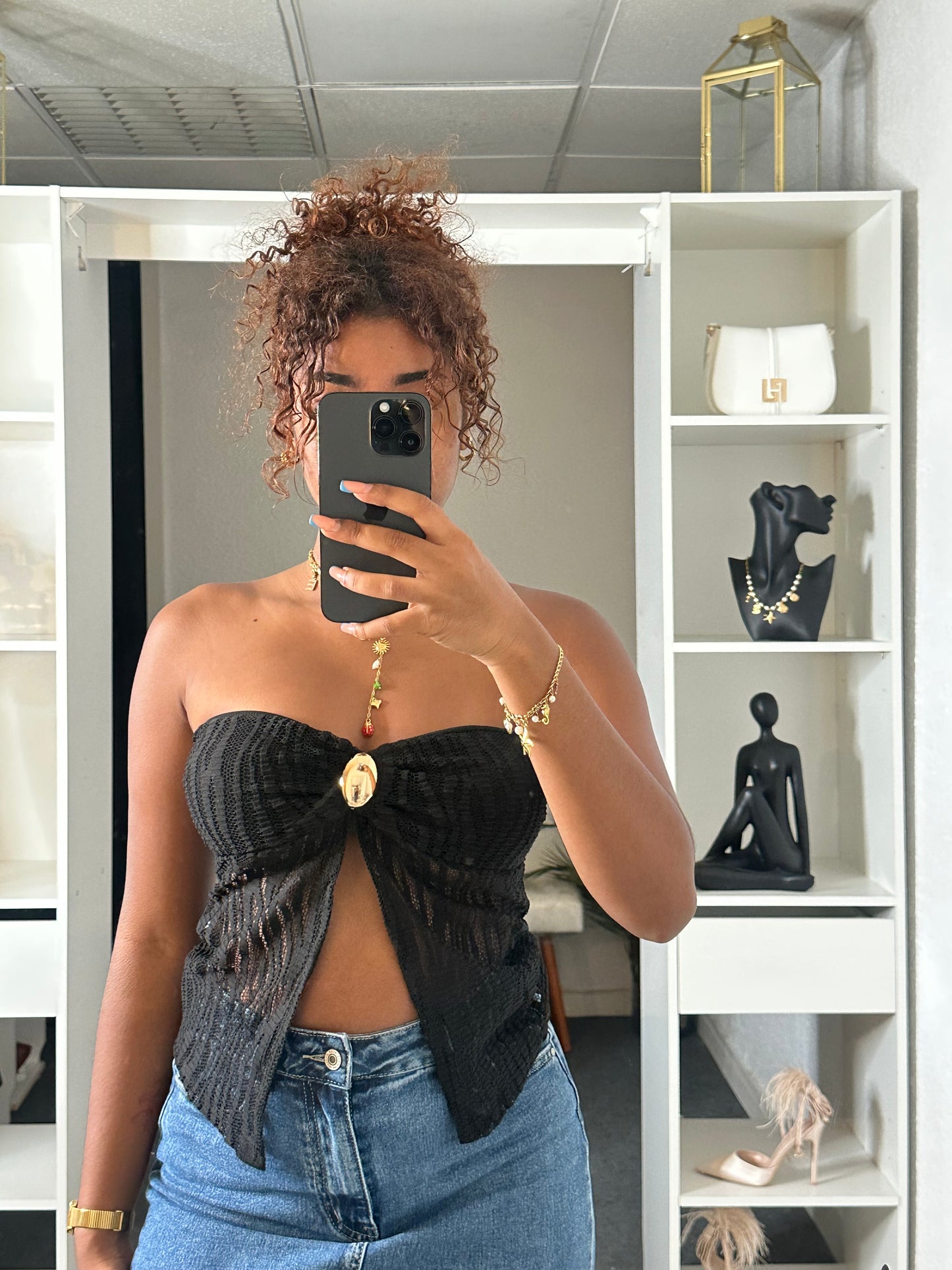 Haut - Bustier avec Détail doré