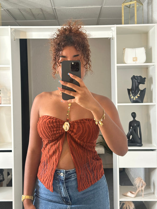 Haut - Bustier avec Détail doré